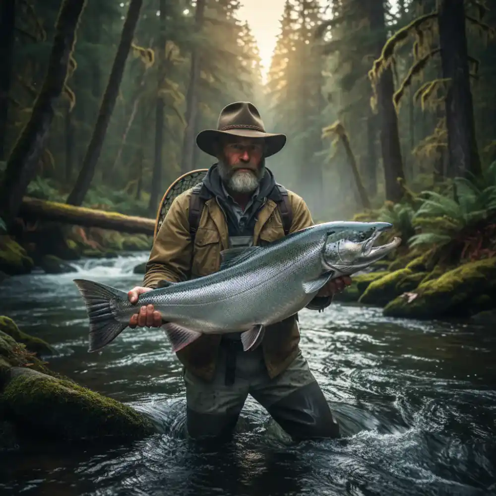 Guide holding a large catch