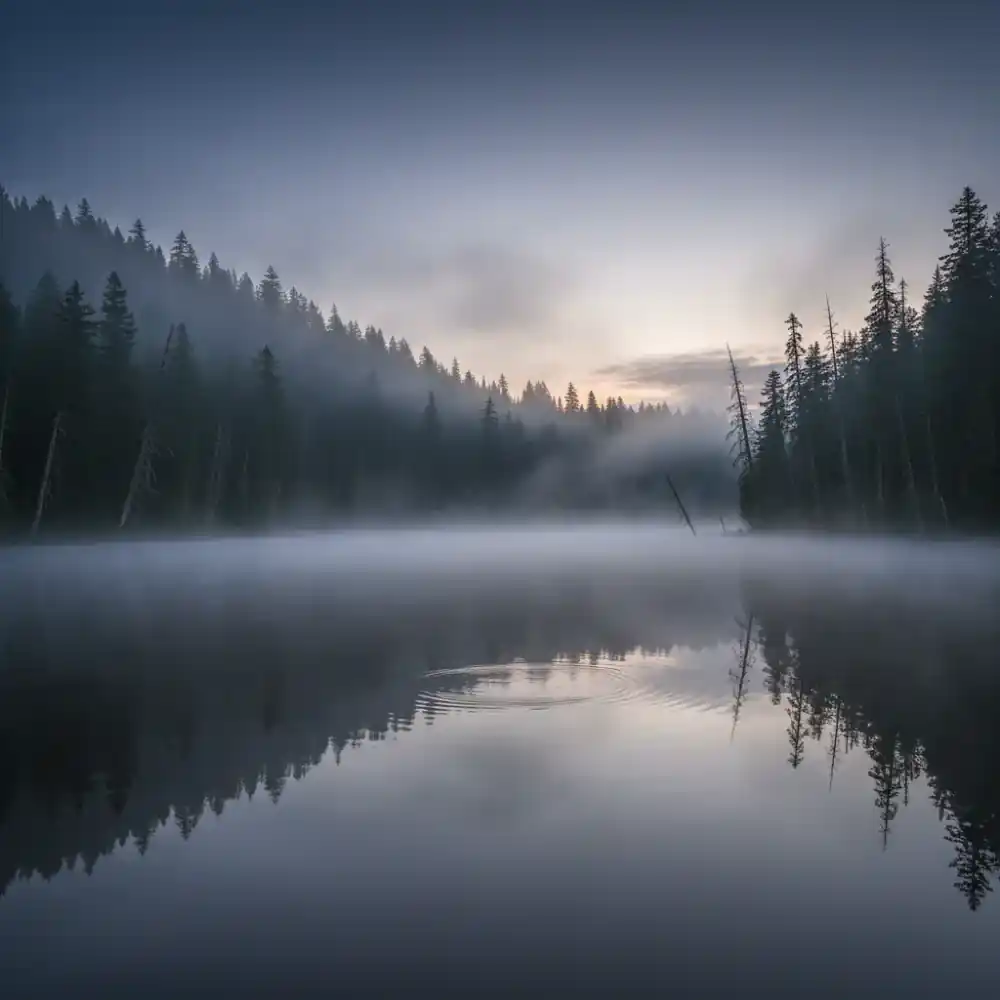 Morning mist over the lake